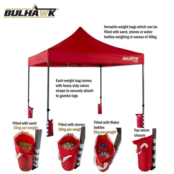Set of 4 Gazebo Weighted Leg Bags Bulhawk.co.uk UK's No 1 PopUp